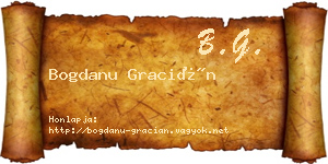 Bogdanu Gracián névjegykártya